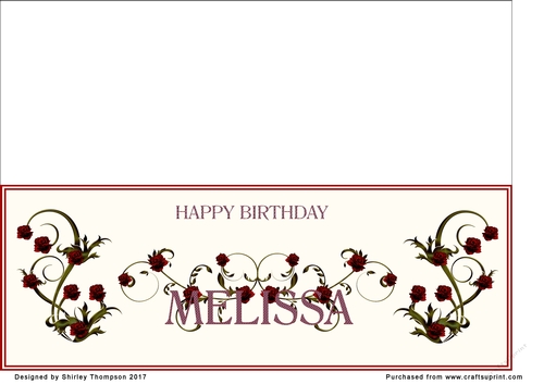 Rose and mosaic card (Melissa)
