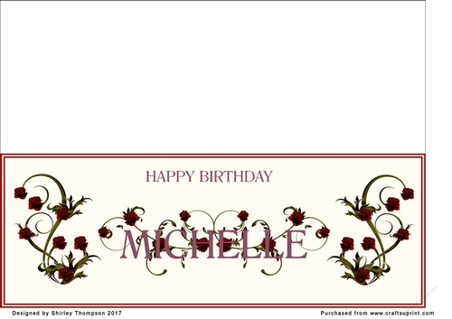 Rose and mosaic card (Michelle)