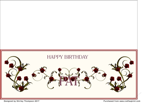 Rose and mosaic card (Pat)