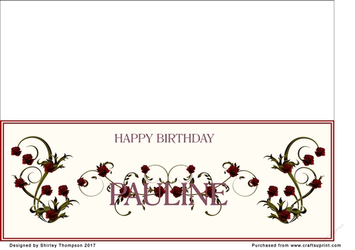 Rose and mosaic card (Pauline)