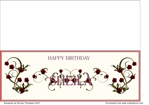 Rose and mosaic card (Sheila)