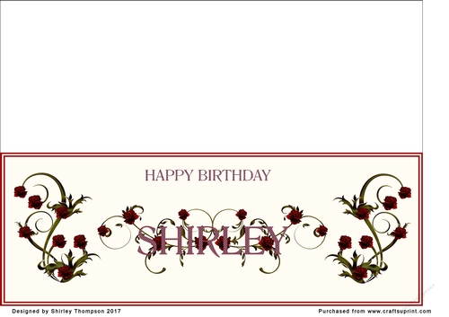 Rose and mosaic card (Shirley)