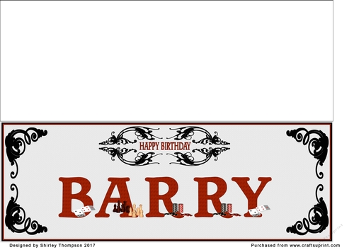 Games large DL name card (Barry)
