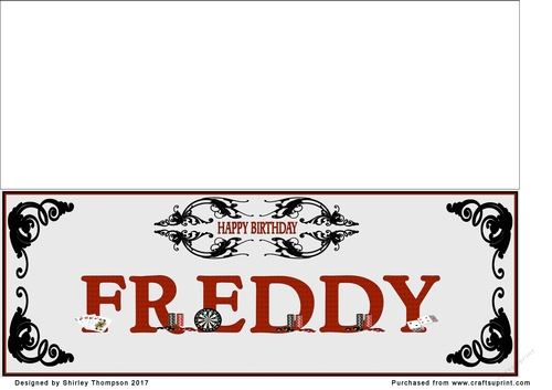 Games large DL name card (Freddy)