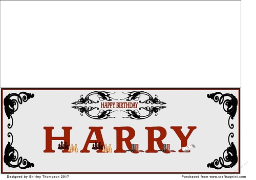 Games large DL name card (Harry)