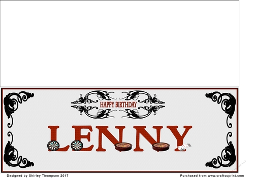 Games large DL name card (Lenny)