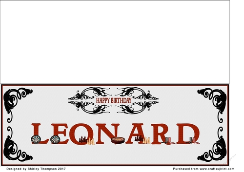 Games large DL name card (Leonard)
