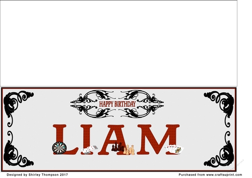 Games large DL name card (Liam)