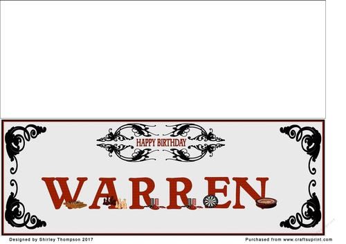 Games large DL name card (Warren)