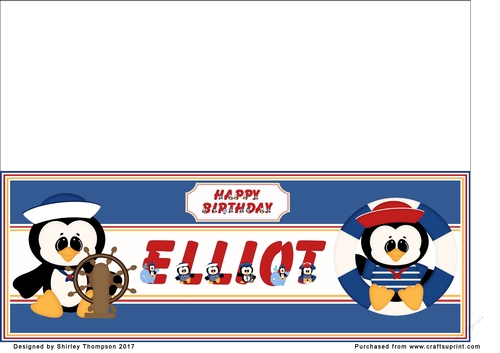 Anchors away large DL name card (Elliot)