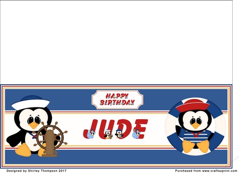 Anchors away large DL name card (Jude)