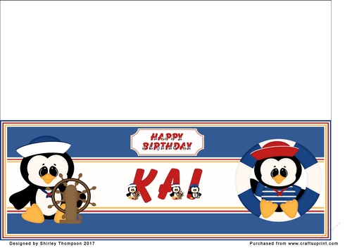 Anchors away large DL name card (Kai)
