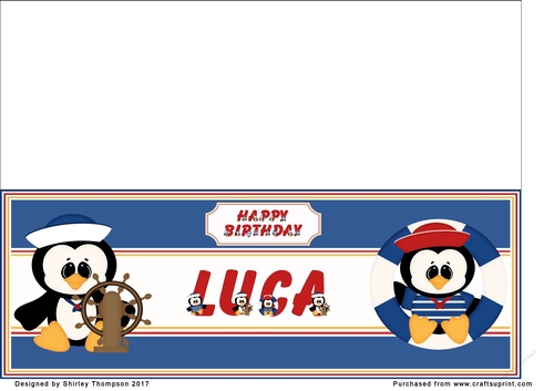 Anchors away large DL name card (Luca)