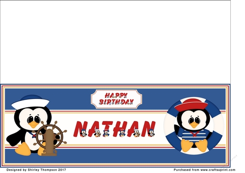 Anchors away large DL name card (Nathan)