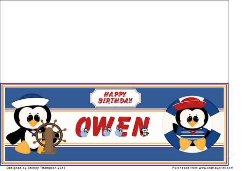 Anchors away large DL name card (Owen)