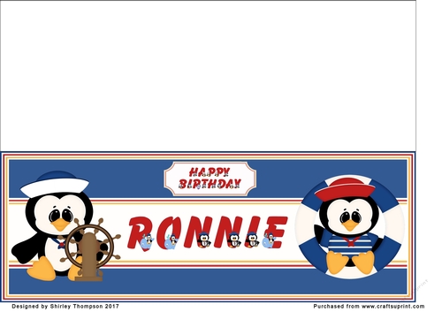 Anchors away large DL name card (Ronnie)