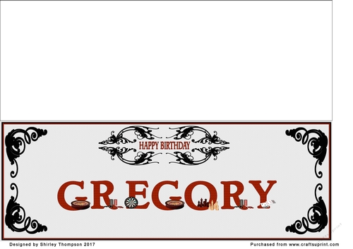 Games large DL name card (Gregory)