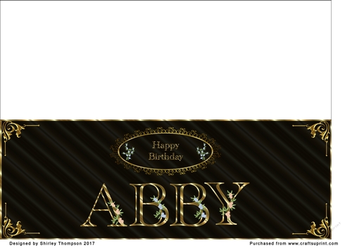 Black & Gold DL name card (Abby)