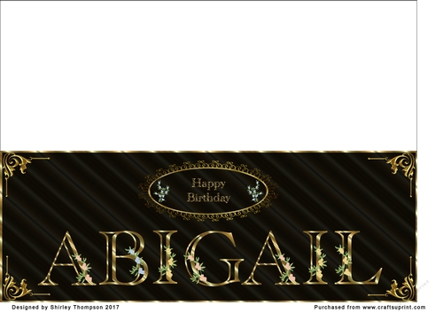 Black & Gold DL name card (Abigail)