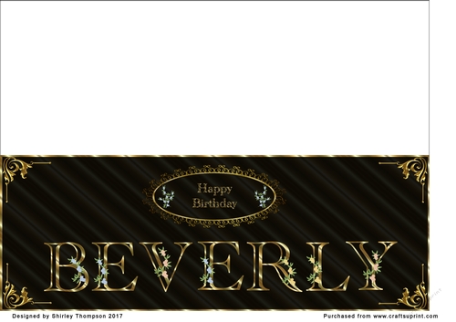 Black & Gold DL name card (Beverly)