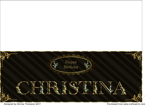 Black & Gold DL name card (Christina)