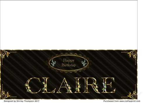 Black & Gold DL name card (Claire)