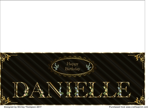 Black & Gold DL name card (Danielle)