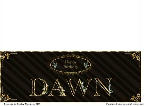 Black & Gold DL name card (Dawn)