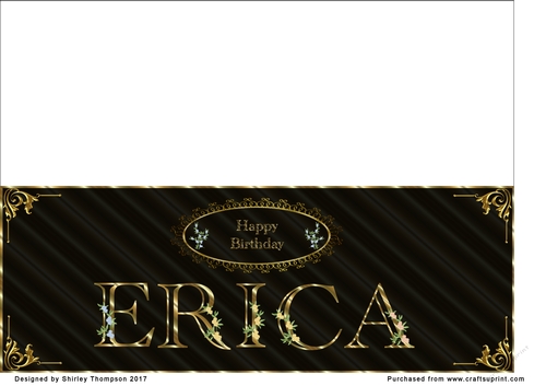 Black & Gold DL name card (Erica)