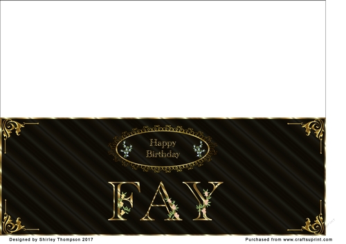 Black & Gold DL name card (Fay)