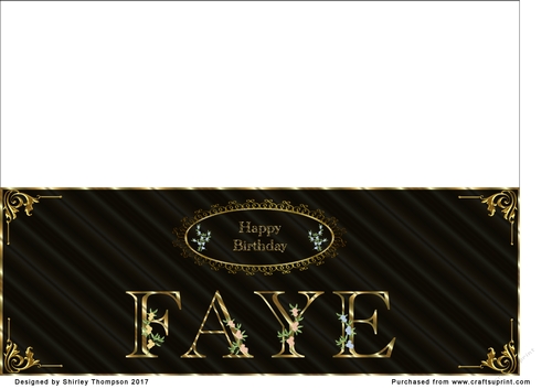 Black & Gold DL name card (Faye)