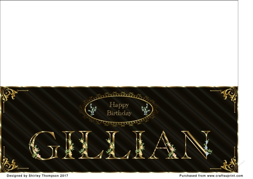 Black & Gold DL name card (Gillian)