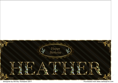 Black & Gold DL name card (Heather)