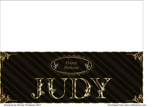 Black & Gold DL name card (Judy)