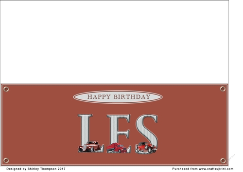 Large DL name card (Les)