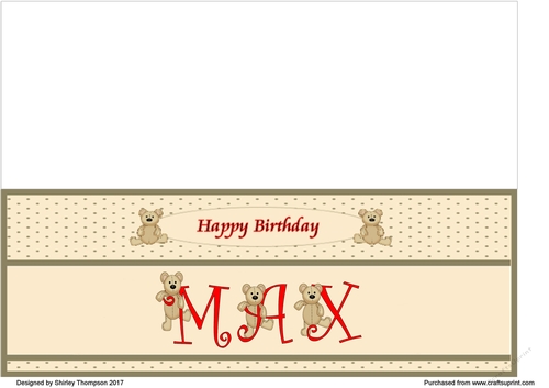 Teddy bear DL name card (Max).