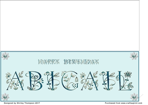 Large DL name card (Abigail)