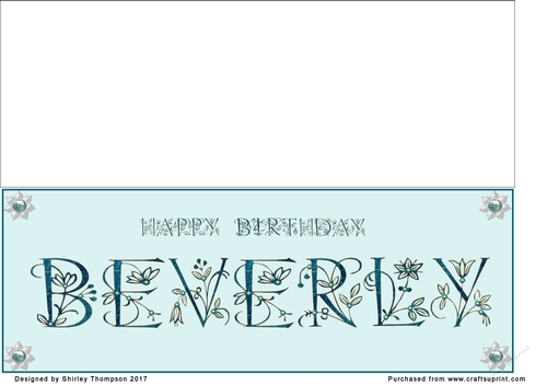 Large DL name card (Beverly)