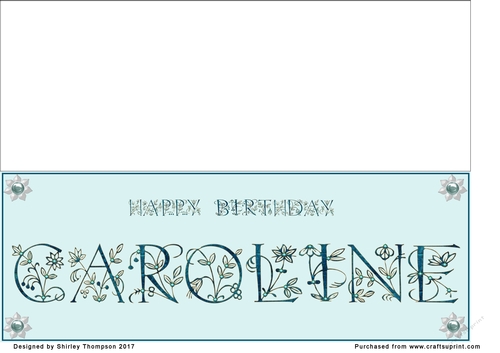 Large DL name card (Caroline)