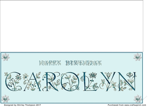 Large DL name card (Carolyn)