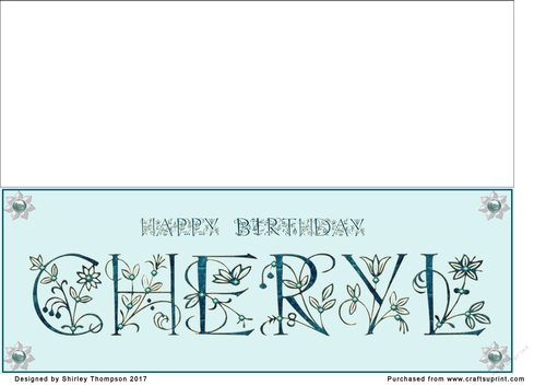 Large DL name card (Cheryl)