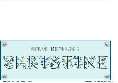Large DL name card (Christine)