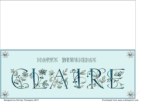 Large DL name card (Claire)