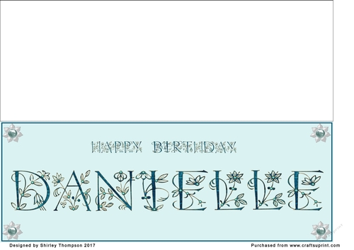 Large DL name card (Danielle)