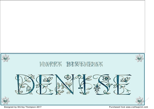 Large DL name card (Denise)