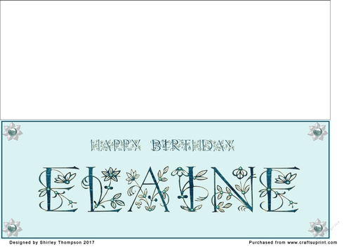 Large DL name card (Elaine)