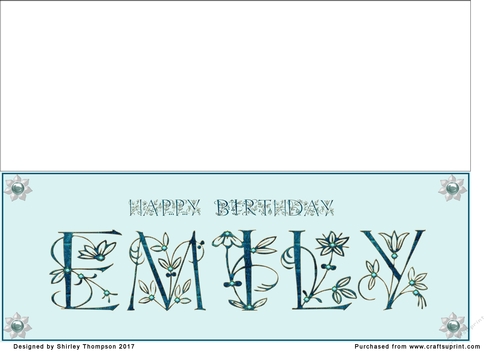 Large DL name card (Emily)