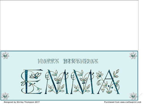 Large DL name card (Emma)