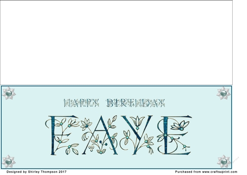 Large DL name card (Faye)