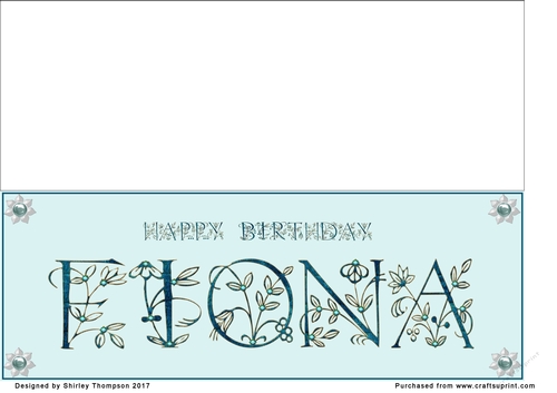 Large DL name card (Fiona)